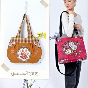 Einfachheit 8709 Gertrude Made Tote Bag Handtasche Uncut Schnittmuster 2018