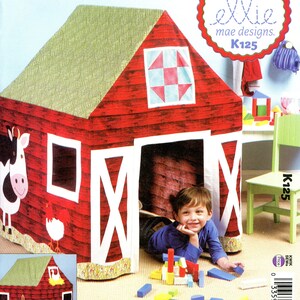 Tissu KwiK Sew Ellie Mae Designs K125 Old McDonald's Playhouse Barn avec motif appliqué 2012 non découpé