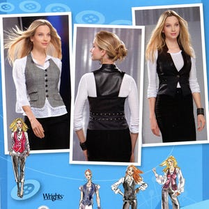 Simplicity 2556 Project Runway Vest Cup Size Variations Size 4 6 8 10 12 Uncut Sewing Pattern 2009