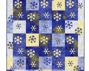 Patch Works Studio Winter Magic Applique Quilt Pattern Snowflakes 39" x 42.5" Quilting Sewing Pattern