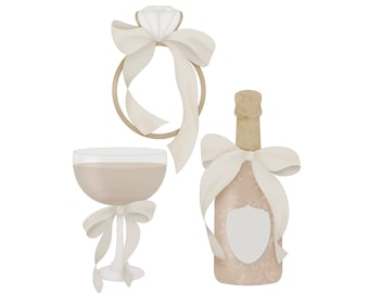 Bow Bachelorette Cookie Cutter STL Set (Instant Download)