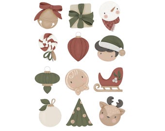 Mini Holiday Advent Cookie Cutter STL Set (instant download)