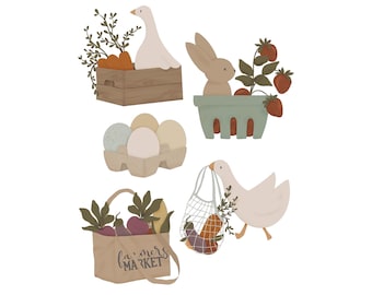 Farmers Market Cookie Cutter STL Set (instant download)