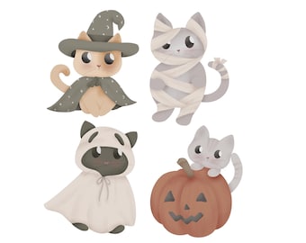 Halloween Cats Cookie Cutter STL Set (instant download)