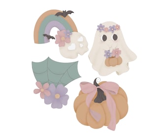 Retro Halloween Cookie Cutter STL Set (instant download)