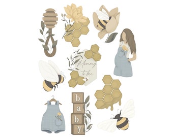 Mommy to Bee Cookie Cutter STL Set (instant download)