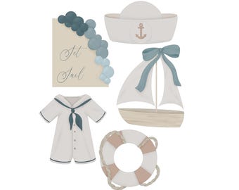 Sailor Baby Cookie Cutter STL Set (instant download)