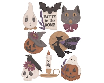 Vintage Halloween Cookie Cutter STL Set (instant download)