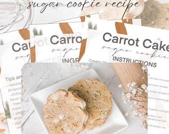 Carrot Cake Cut Out Sugar Cookie Recipe and Guide (instant download)