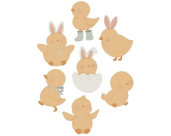 Chick Cookie Cutter STL Set (instant download)