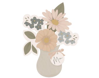Conjunto de cortadores de biscoitos Bouquet Platter STL (download instantâneo)