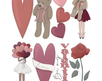 Tall Valentine Cookie Cutter STL Set (instant download)