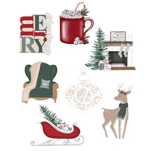 Cozy Holiday Cookie Cutter STL Set (instant download)