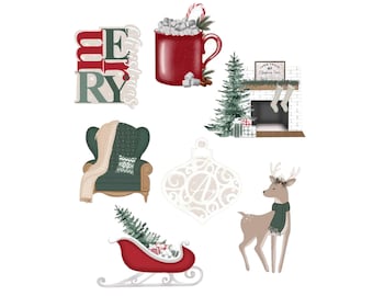 Cozy Holiday Cookie Cutter STL Set (instant download)
