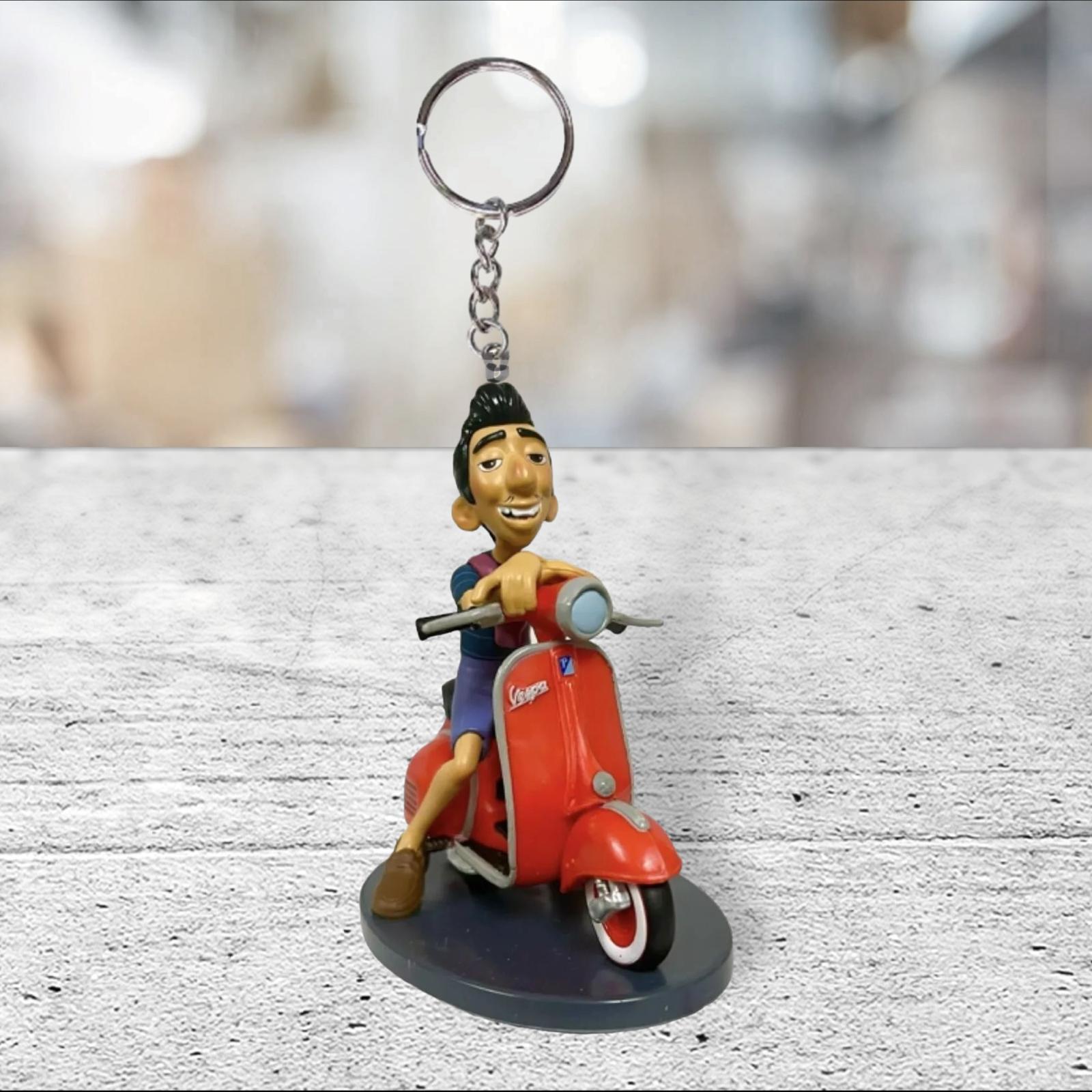 Ercole & Vespa PVC Key Ring Keychain Ornament Figure Figurine Luca Charm New 3” Custom