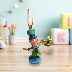 Alice In Wonderland Mad Hatter Dormouse PVC Ornament 3” Figure Figurine Charm 4” Custom