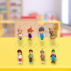 Figura de Cocomelon de 8 piezas, adorno de PVC, figurita de 3", dije colgante, regalo, nuevos dijes personalizados