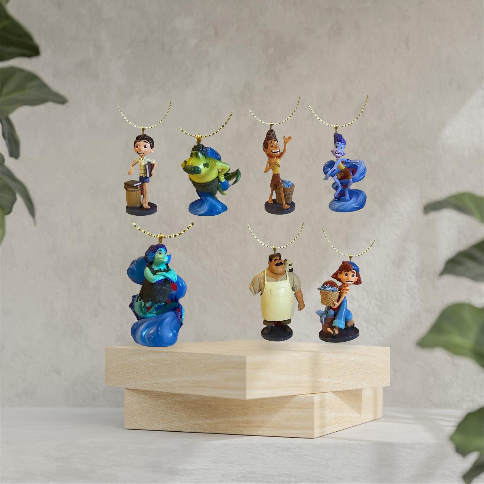 Luca Sea Monster 7 Ornament Figures Alberto Giulia Massimo Lorenzo Ercole Pvc 3” Custom