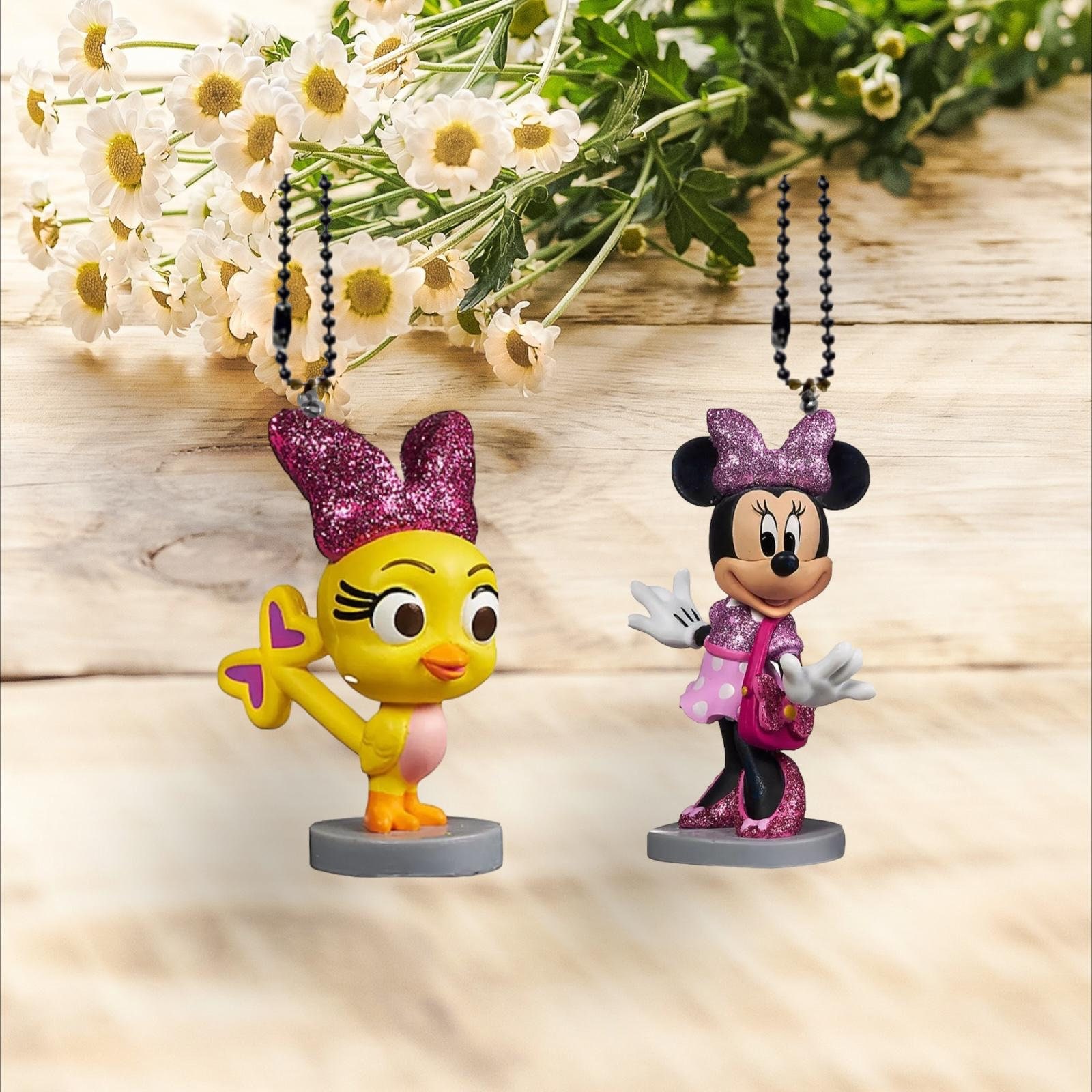 Cuckoo Loca Yellow Bird & Minnie Happy Helper Keychain Dangler PVC