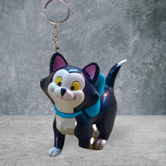 Llavero con forma de gato de Fígaro, figura decorativa, figura de Minnie,  Pinocho, mascota, amuleto personalizado