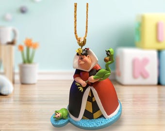 Queen Of Hearts Flamingo 3” PVC Ornament Figure Alice In Wonderland Charm Gift Custom
