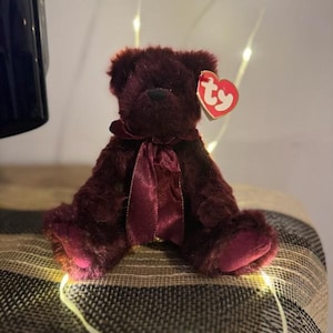 1993 TY Beanie Babies Beargundy – Attic Treasures Jointed Teddy Bear