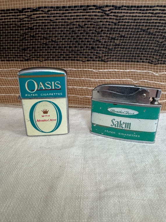 crown menthol cigarettes price Vintage Oasis Menthol Royalite Lighter & Salem Menthol Crown Lighter Made  in Japan