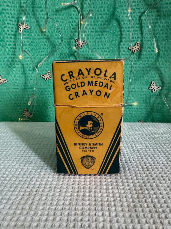 Vintage Crayola Gold Medal Crayon Box – Rare Dandelion Crayon - Etsy