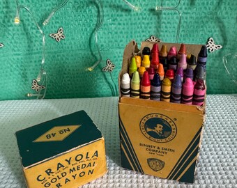 Vintage Crayola Gold Medal Crayon Box – Rare Dandelion Crayon - Etsy