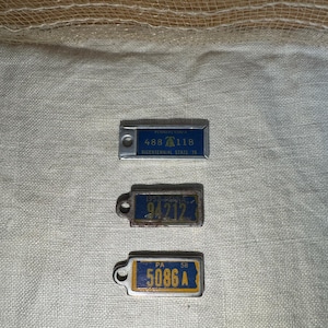 Vintage Disabled American Veterans Pennsylvania License Plate Tags