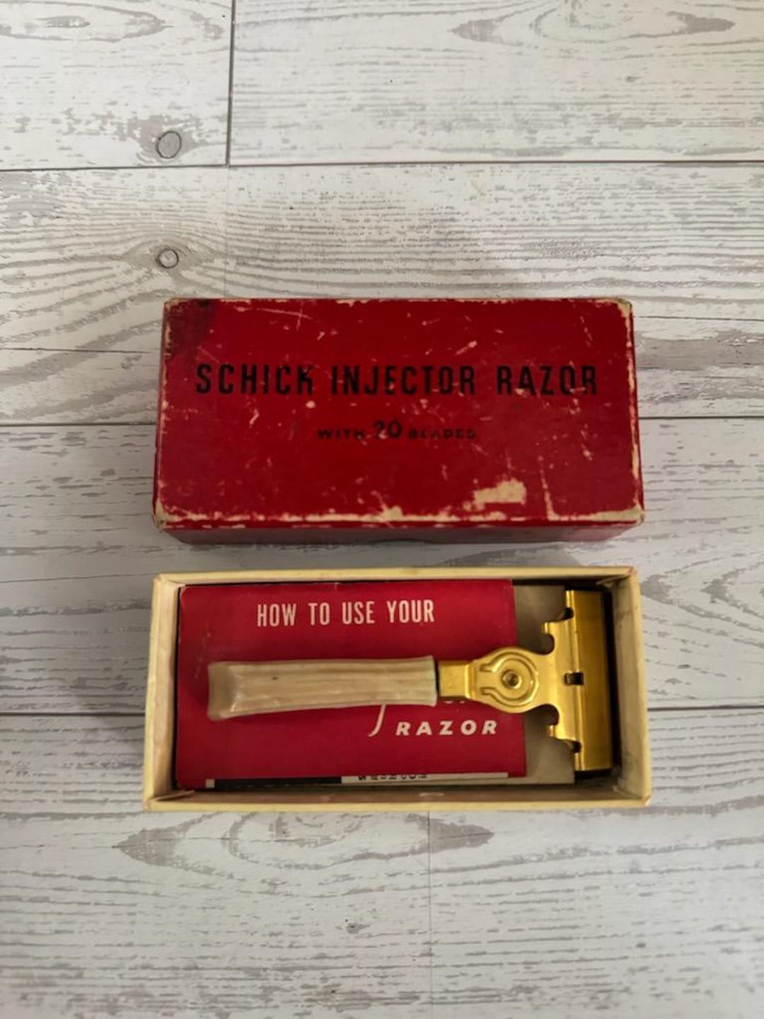 Vintage Schick Injector Razor Set W/ Original Box & Blades – 1940s ...