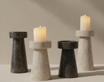 Handcrafted Marble Candle Holder – Modern Home Decorative