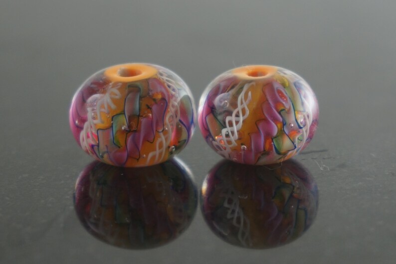 Diagonal ribbon earring beads