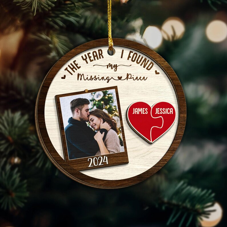 The Year I Found My Missing Piece Couples, Custom 2layered Wooden