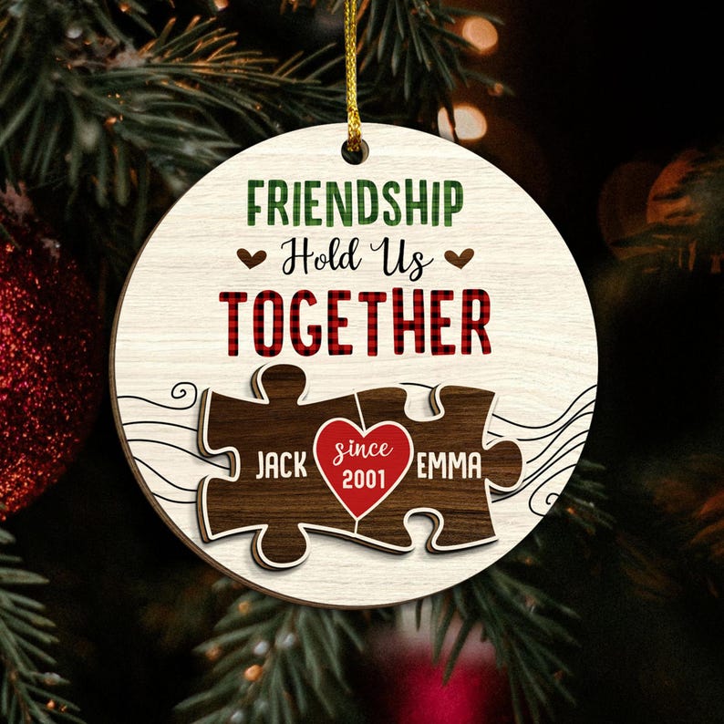 Custom Best Friend Ornament, Besties Ornament, Gifts for Group