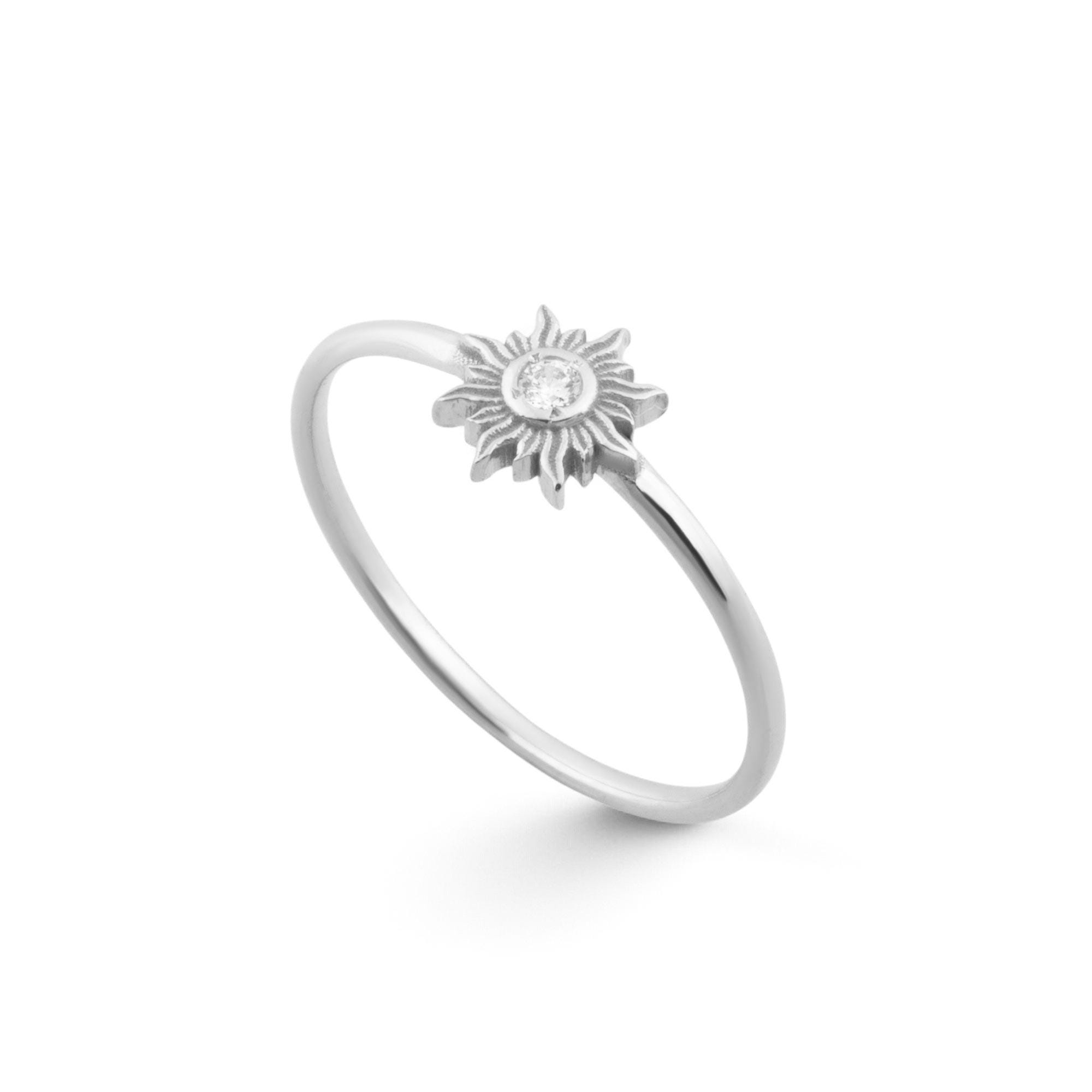 Solid Gold Minimal Sun Ring | Minimalist Sun Ring | Celestial Sun ...