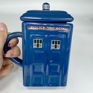 Doctor Who Becher: Handgefertigte Keramik Polizei Box Kaffeetasse