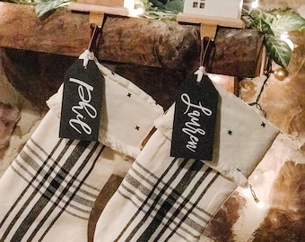 Personalized Wooden Gift Tags for all occasions - Stocking Name Tags, Tree Ornaments, Christmas Decor & more