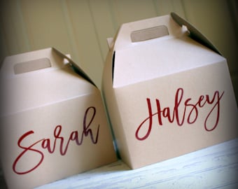 Personalized Gable Box for bridesmaids, groomsmen, bachelorette parties, destination weddings, girls weekends