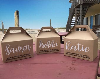 Personalized Gable Box for your bridal party, bachelorette parties, girls weekends