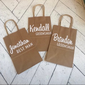 Personalized bridal party gift bag gift bag for bridesmaids, groomsmen, bachelorette parties, girls weekendS image 1