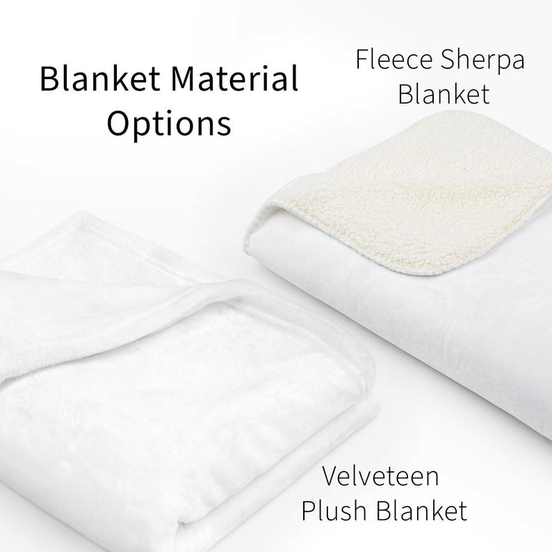 Personalized Photo Blanket With Name or Custom Text Unique Personalized