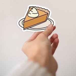 Pumpkin Pie Sticker Vinyl Thanksgiving Decal Pumpkin Pie Things Thanksgiving Stickers Laptop