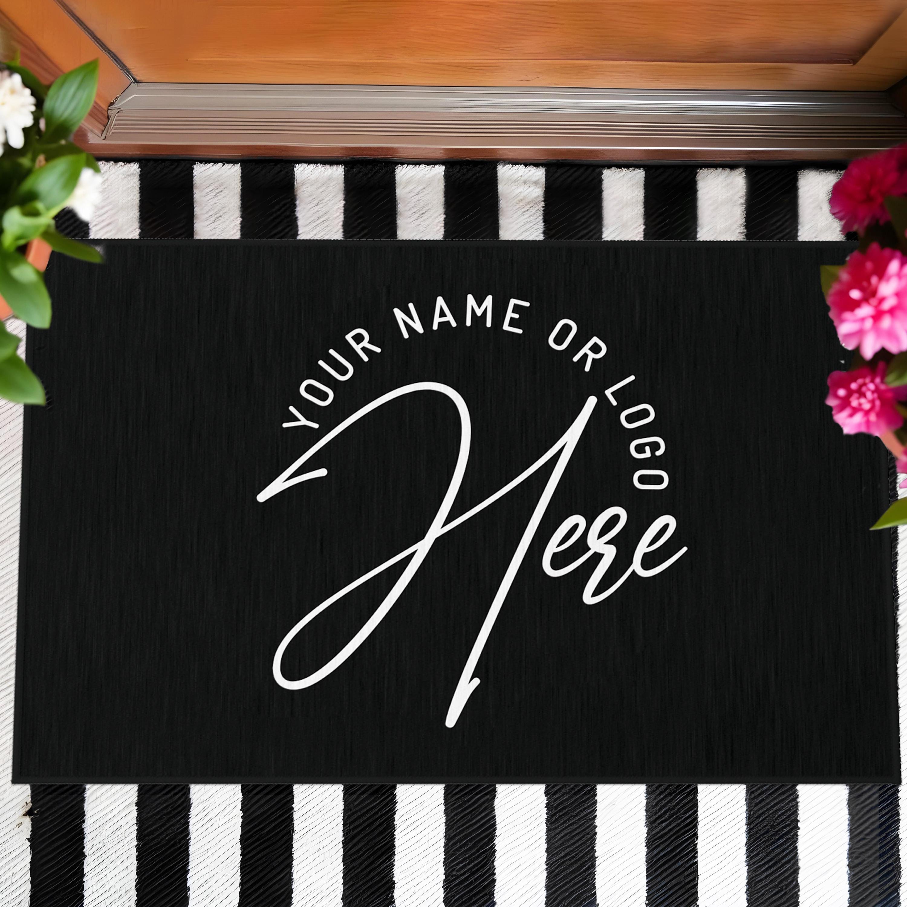 Personalized Outdoor Rug for New Business Owner, Custom Logo Name ...