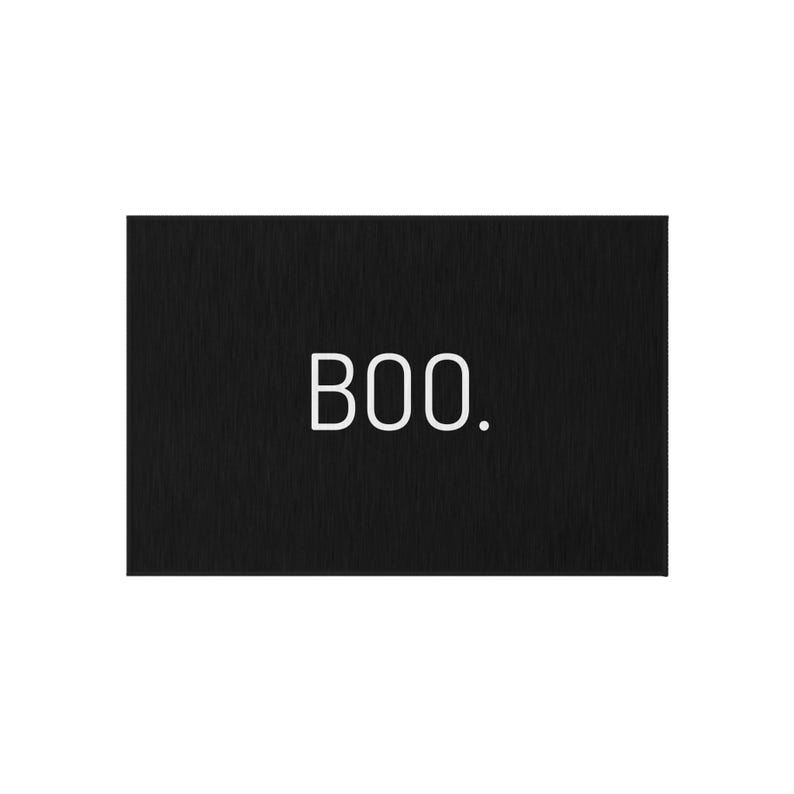 Halloween doormat boo rug black boo doormat for Halloween ghost doormat minimalist Halloween mat classy Halloween decor simple image 6