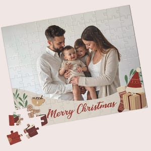 Christmas Photo Puzzle Unique Gifts For Family Couple Puzzle Custom Jigsaw Puzzle for Adults Personalized Christmas Gifts Holiday Puzzles