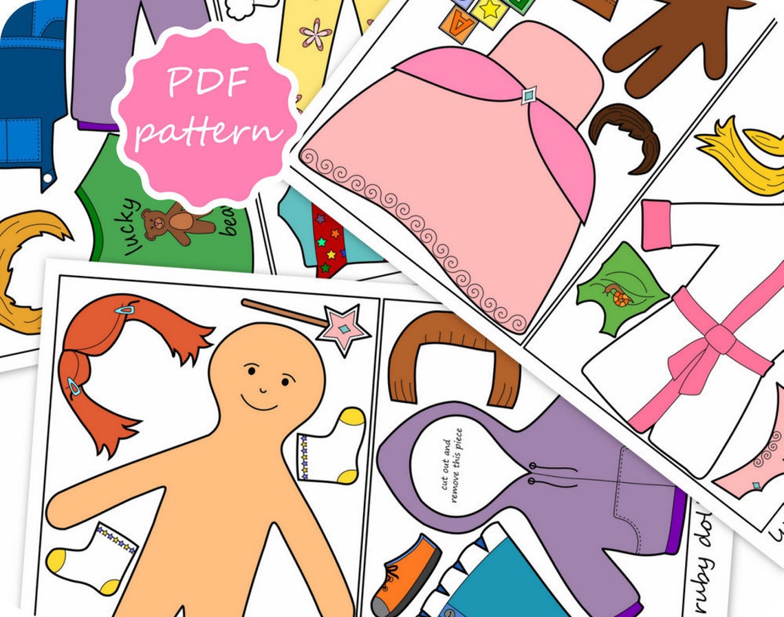 Ruby Paper Doll PDF Pattern Instant Download Etsy