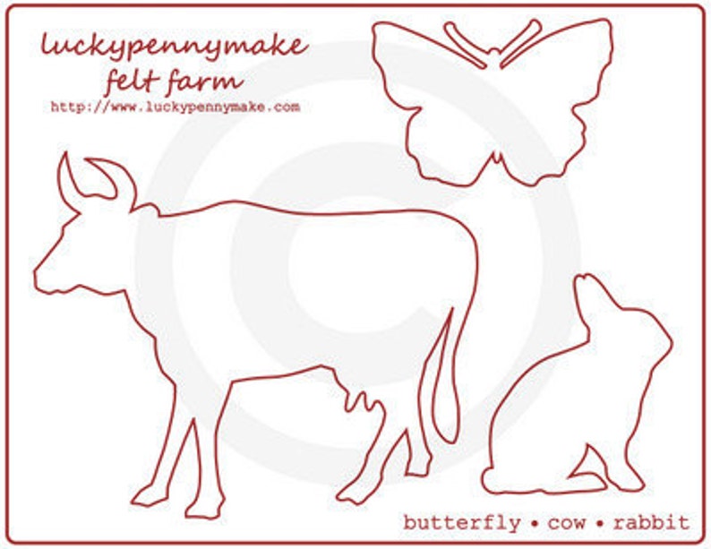 Felt Farm Animals Pdf Pattern for Flannel Board Instant Etsy