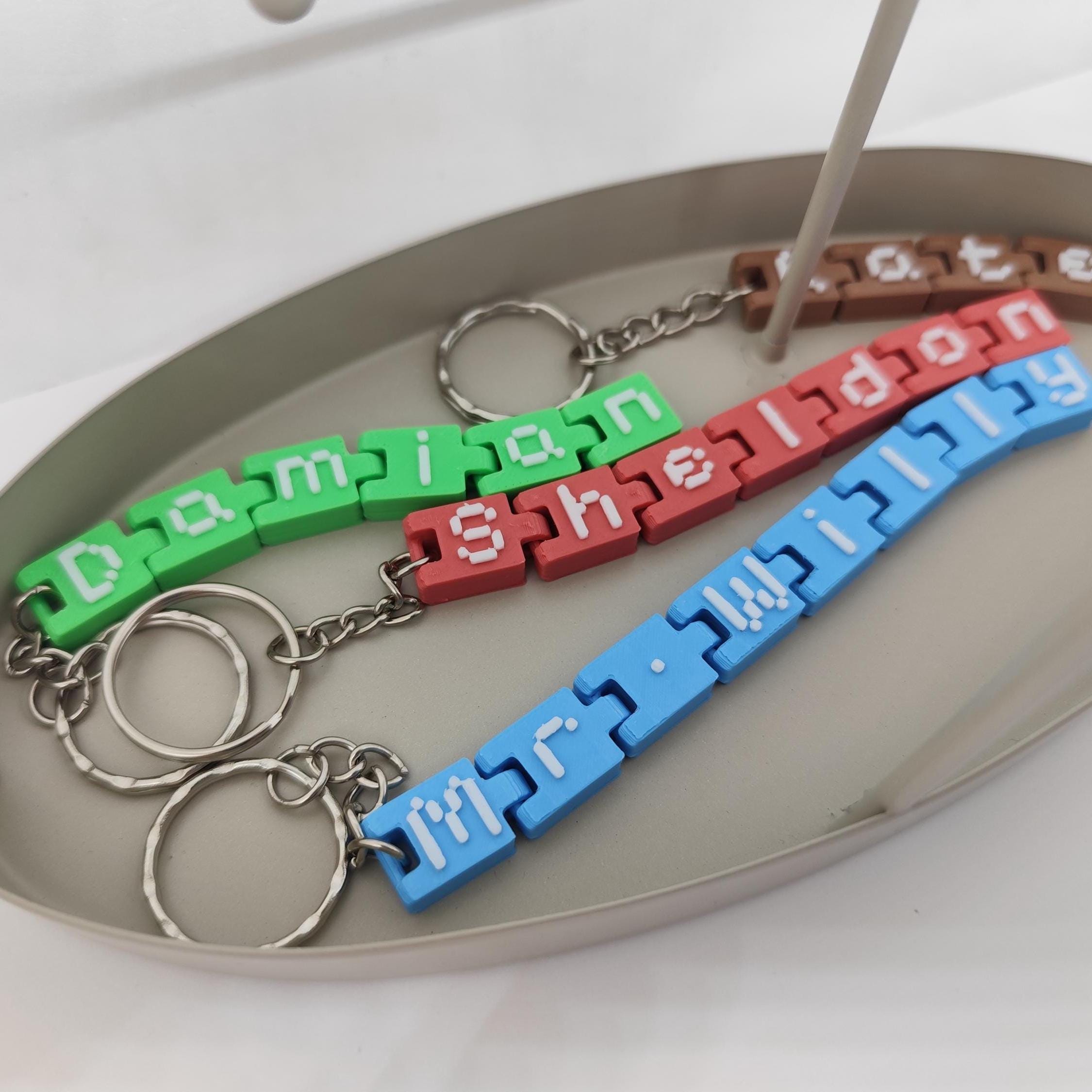 Personalized Minecraft Keychain | Custom Name, Gamer Gift