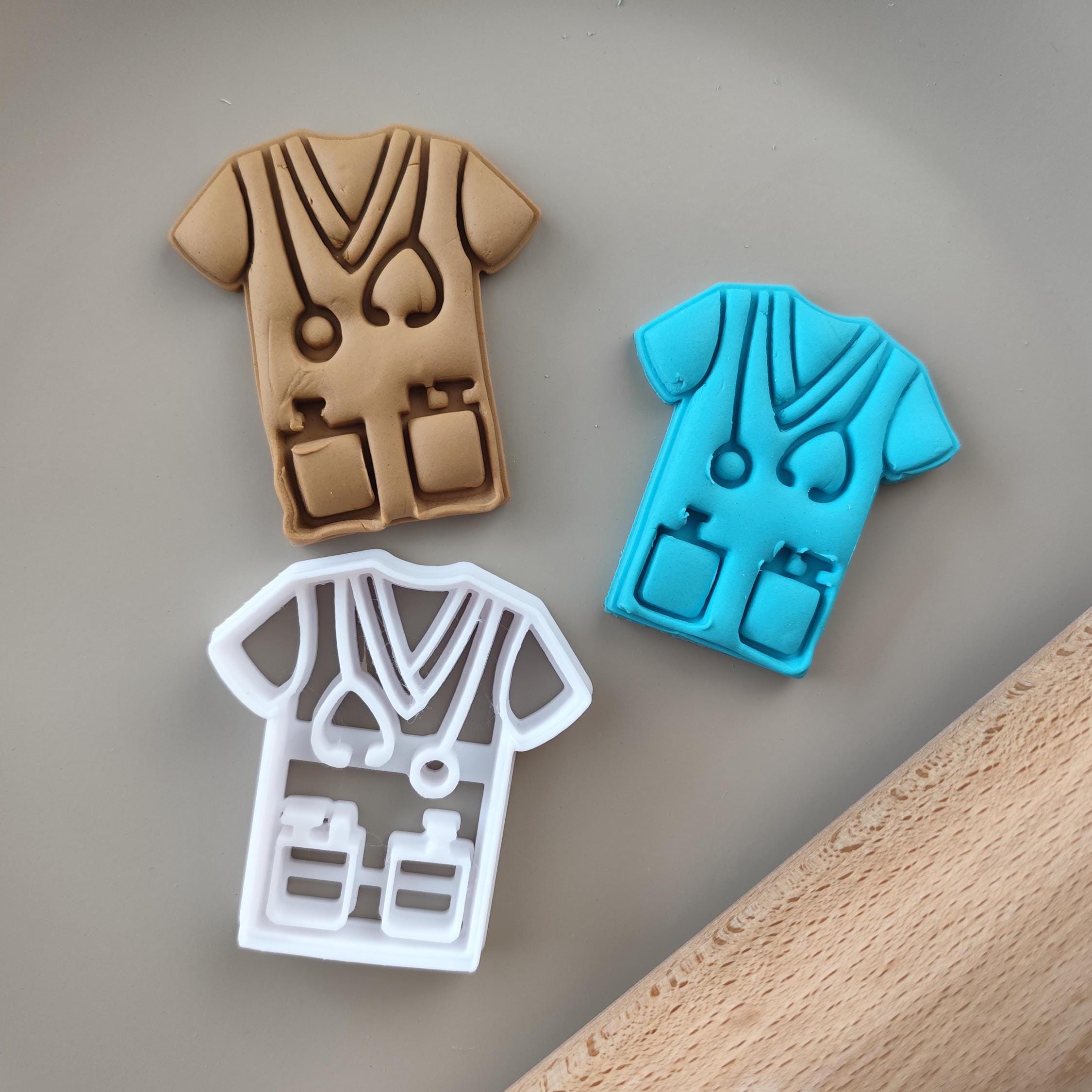 Nurse Suit Cookie Cutter: Medical Theme Baking & Clay Mold